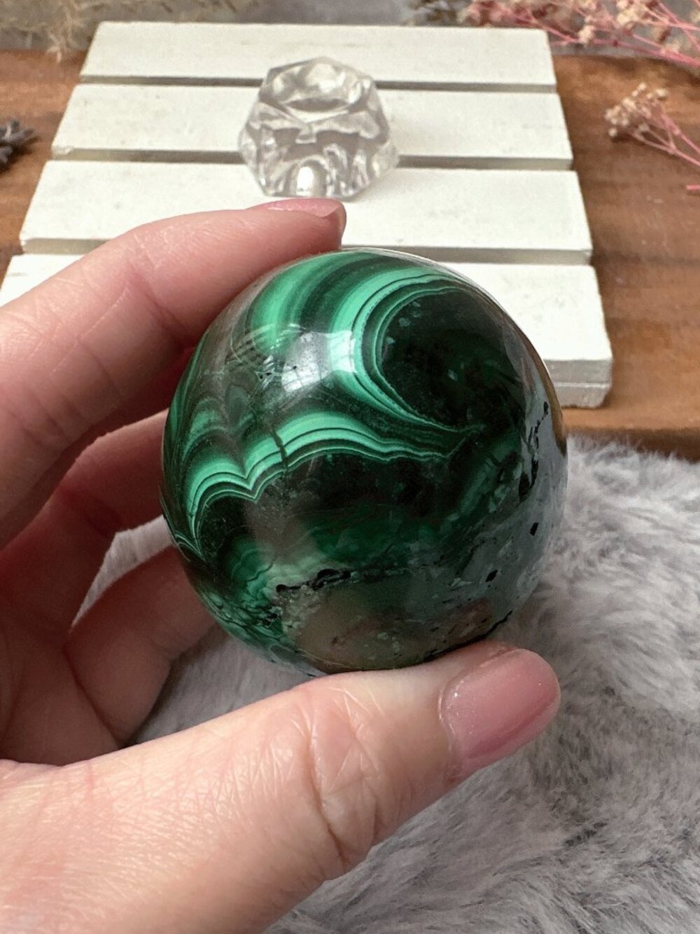 Gorgeous Malachite Egg - Picture 8 of 8